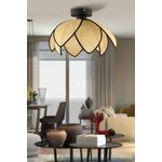 Casa si Gradina - Corpuri si surse de iluminat - Lustre si pendule - Lustră pendul Opviq din metal, crem/negru, 1xE27, Ø40 x 20 cm, 433NUV1163 - Infinity.ro