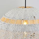 Casa si Gradina - Corpuri si surse de iluminat - Lustre si pendule - Lustră pendul Opviq din plastic și ratan, alb, 120 cm, 701CHD1797 - Infinity.ro
