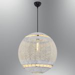 Casa si Gradina - Corpuri si surse de iluminat - Lustre si pendule - Lustră pendul Opviq din plastic și ratan, alb, 120 cm, 701CHD1797 - Infinity.ro