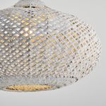 Casa si Gradina - Corpuri si surse de iluminat - Lustre si pendule - Lustră pendul Opviq din plastic și ratan, alb, 120 cm, 701CHD1791 - Infinity.ro