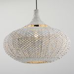 Casa si Gradina - Corpuri si surse de iluminat - Lustre si pendule - Lustră pendul Opviq din plastic și ratan, alb, 120 cm, 701CHD1791 - Infinity.ro