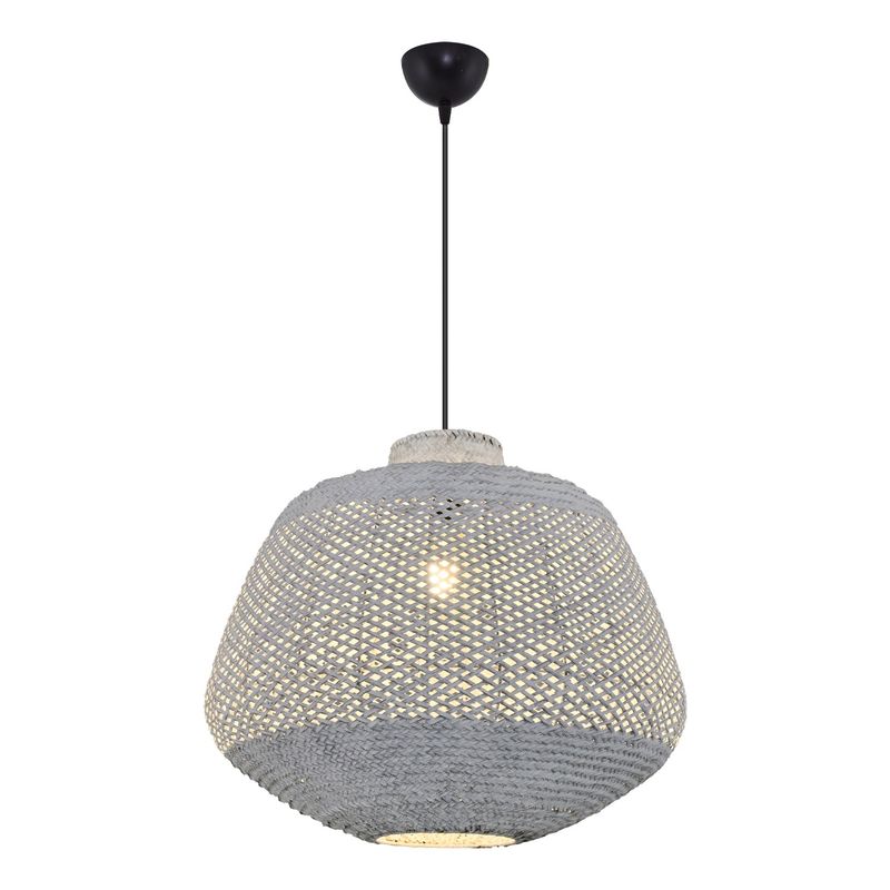 Casa si Gradina - Corpuri si surse de iluminat - Lustre si pendule - Lustră pendul Opviq din plastic și ratan, alb, 120 cm, 701CHD1782 - Infinity.ro