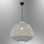 Casa si Gradina - Corpuri si surse de iluminat - Lustre si pendule - Lustră pendul Opviq din plastic și ratan, alb, 120 cm, 701CHD1782 - Infinity.ro