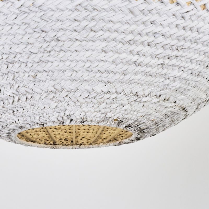 Casa si Gradina - Corpuri si surse de iluminat - Lustre si pendule - Lustră pendul Opviq din plastic și ratan, alb, 120 cm, 701CHD1782 - Infinity.ro