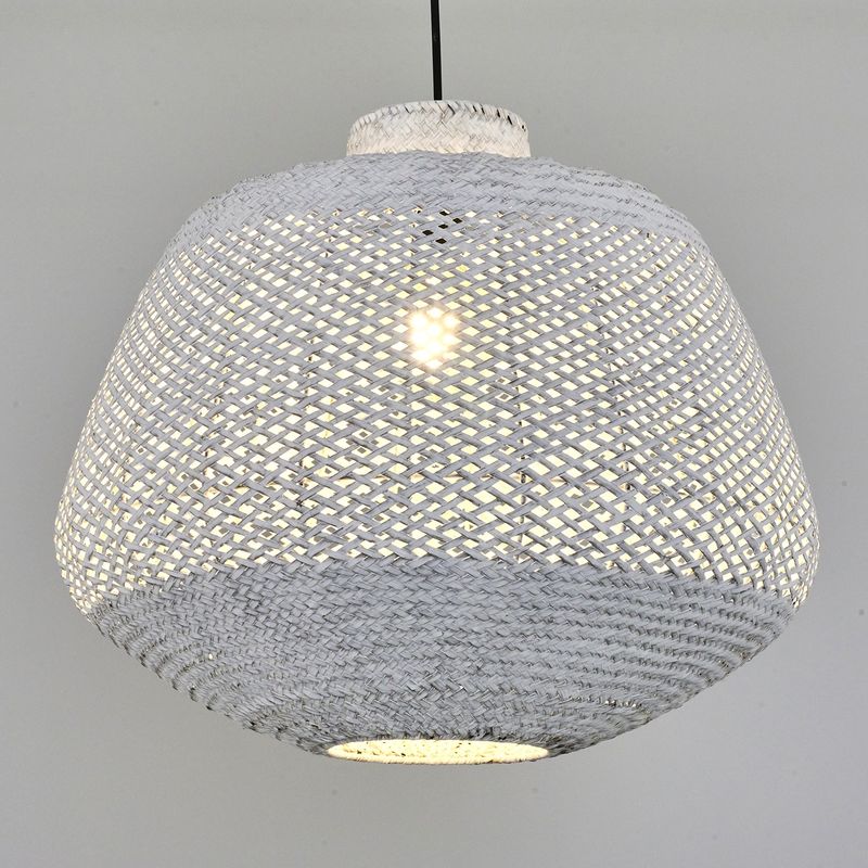 Casa si Gradina - Corpuri si surse de iluminat - Lustre si pendule - Lustră pendul Opviq din plastic și ratan, alb, 120 cm, 701CHD1782 - Infinity.ro