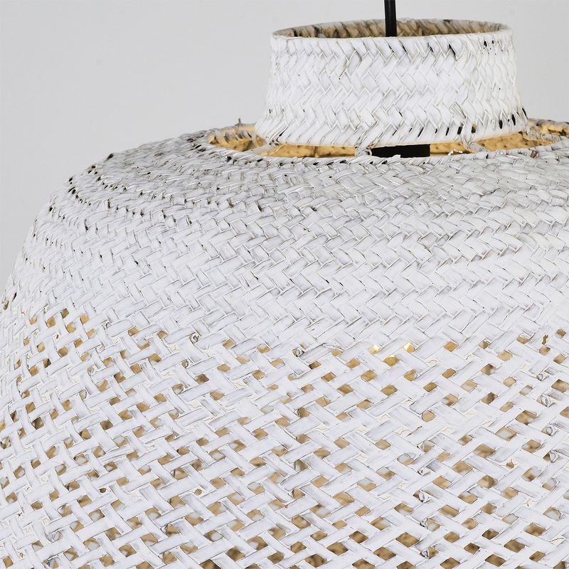 Casa si Gradina - Corpuri si surse de iluminat - Lustre si pendule - Lustră pendul Opviq din plastic și ratan, alb, 120 cm, 701CHD1782 - Infinity.ro