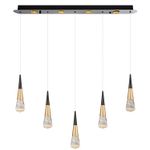 Casa si Gradina - Corpuri si surse de iluminat - Lustre si pendule - Lustră pendul Opviq, platinum negru, 90 x 10 x 120 cm, 701CHD1524 - Infinity.ro