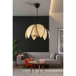 Casa si Gradina - Corpuri si surse de iluminat - Lustre si pendule - Lustră pendul Opviq din plastic, crem/negru, 1xE27, Ø26 x 26 cm, 433NUV1170 - Infinity.ro