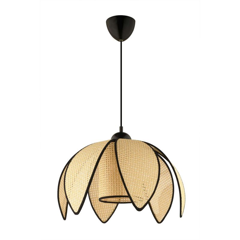 Casa si Gradina - Corpuri si surse de iluminat - Lustre si pendule - Lustră pendul Opviq din plastic, crem/negru, 1xE27, Ø26 x 26 cm, 433NUV1170 - Infinity.ro