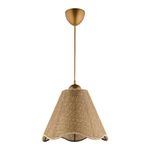 Casa si Gradina - Corpuri si surse de iluminat - Lustre si pendule - Lustră pendul Opviq din plastic, bej/auriu, 1xE27, Ø32 x 25 cm, 433NUV1152 - Infinity.ro