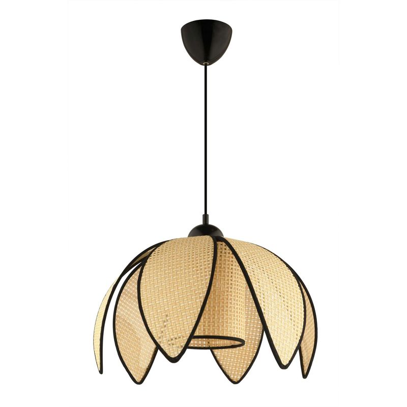 Casa si Gradina - Corpuri si surse de iluminat - Lustre si pendule - Lustră pendul Opviq din plastic, crem/negru, 1xE27, Ø26 x 26 cm, 433NUV1170 - Infinity.ro
