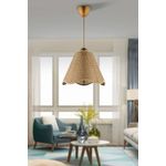Casa si Gradina - Corpuri si surse de iluminat - Lustre si pendule - Lustră pendul Opviq din plastic, bej/auriu, 1xE27, Ø32 x 25 cm, 433NUV1152 - Infinity.ro