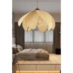 Casa si Gradina - Corpuri si surse de iluminat - Lustre si pendule - Lustră pendul Opviq din plastic, crem/auriu, 1xE27, Ø23 x 23 cm, 433NUV1166 - Infinity.ro