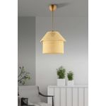 Casa si Gradina - Corpuri si surse de iluminat - Lustre si pendule - Lustră pendul Opviq din plastic, crem/auriu, 1xE27, Ø25 x 25 cm, 433NUV1155 - Infinity.ro