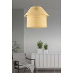 Casa si Gradina - Corpuri si surse de iluminat - Lustre si pendule - Lustră pendul Opviq din plastic, crem/auriu, 1xE27, Ø25 x 25 cm, 433NUV1155 - Infinity.ro