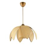 Casa si Gradina - Corpuri si surse de iluminat - Lustre si pendule - Lustră pendul Opviq din plastic, crem/auriu, 1xE27, Ø26 x 26 cm, 433NUV1169 - Infinity.ro