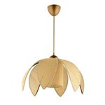 Casa si Gradina - Corpuri si surse de iluminat - Lustre si pendule - Lustră pendul Opviq din plastic, crem/auriu, 1xE27, Ø26 x 26 cm, 433NUV1169 - Infinity.ro