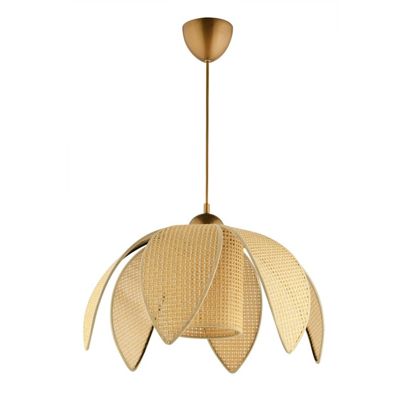 Casa si Gradina - Corpuri si surse de iluminat - Lustre si pendule - Lustră pendul Opviq din plastic, crem/auriu, 1xE27, Ø26 x 26 cm, 433NUV1169 - Infinity.ro