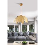 Casa si Gradina - Corpuri si surse de iluminat - Lustre si pendule - Lustră pendul Opviq din plastic, crem/auriu, 1xE27, Ø26 x 26 cm, 433NUV1169 - Infinity.ro