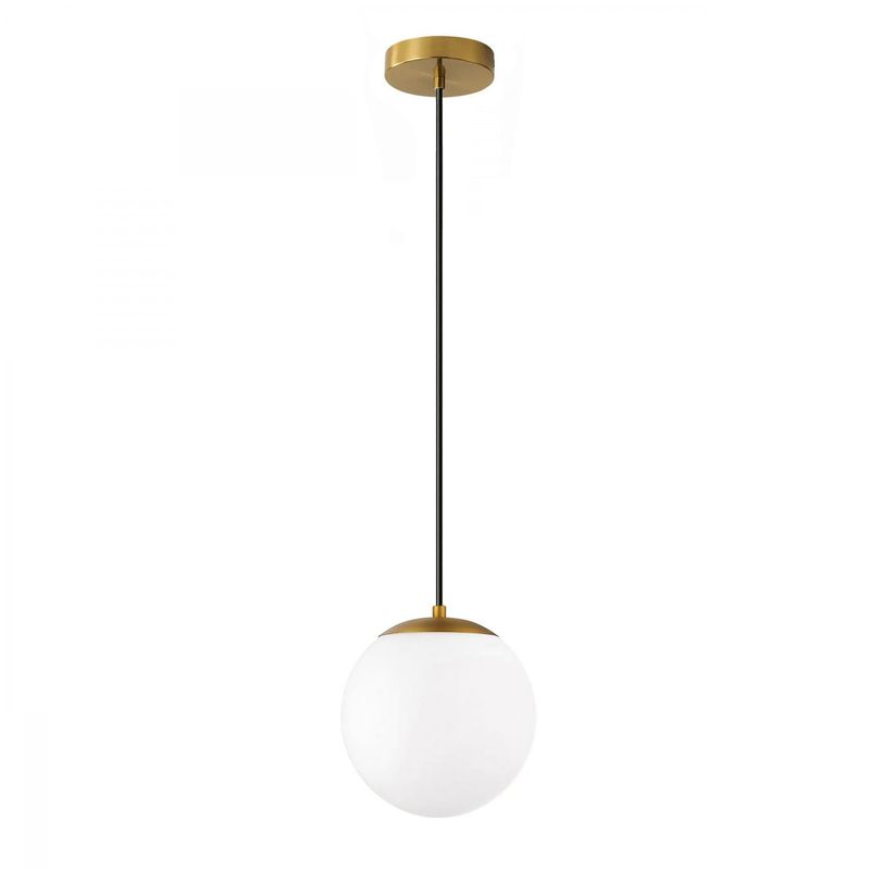 Casa si Gradina - Corpuri si surse de iluminat - Lustre si pendule - Lustră pendul reglabilă Opviq din metal și sticlă, alb antichizat, 1xE27, Ø15 x 15 cm, 780SGN3563 - Infinity.ro