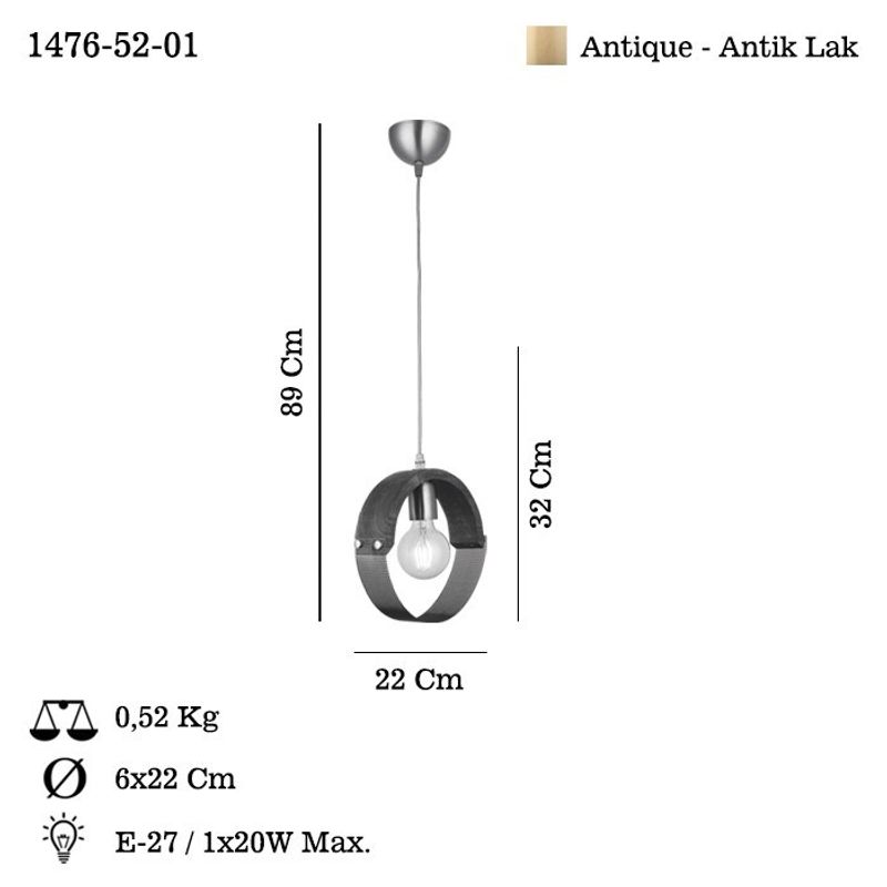 Casa si Gradina - Corpuri si surse de iluminat - Lustre si pendule - Lustră suspendată Opviq din lemn, 341LCA1133 - Infinity.ro