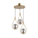 Casa si Gradina - Corpuri si surse de iluminat - Lustre si pendule - Lustră suspendată Opviq din metal și sticlă, antichizat, 3xE27, Ø12 x 12 cm, 433NUV1128 - Infinity.ro