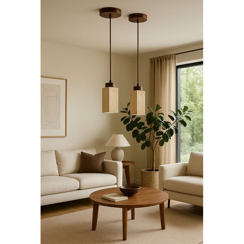 Casa si Gradina - Corpuri si surse de iluminat - Lustre si pendule - Lustră suspendată Opviq din lemn, 823OLY1113 - Infinity.ro