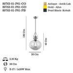 Casa si Gradina - Corpuri si surse de iluminat - Lustre si pendule - Lustră suspendată Opviq din metal, 341LCA1103 - Infinity.ro