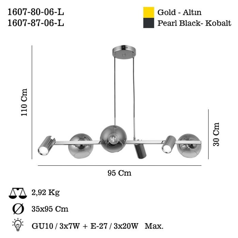 Casa si Gradina - Corpuri si surse de iluminat - Lustre si pendule - Lustră suspendată Opviq din metal, 341LCA1253 - Infinity.ro