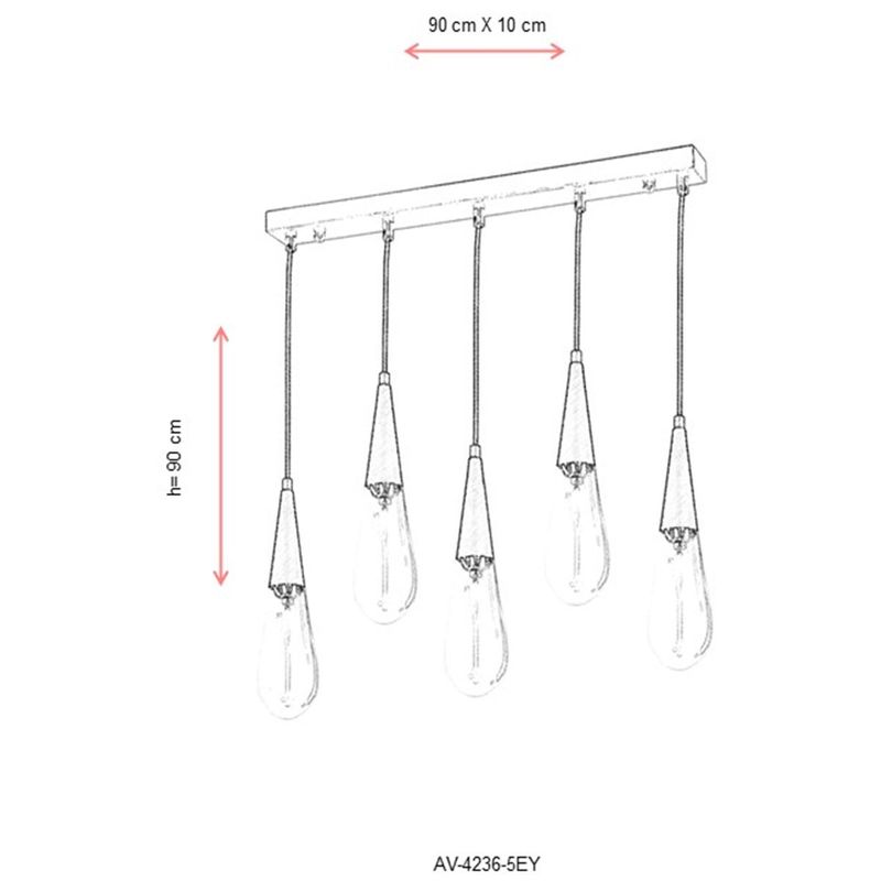 Casa si Gradina - Corpuri si surse de iluminat - Lustre si pendule - Lustră suspendată Opviq din metal, 683AVN1183 - Infinity.ro