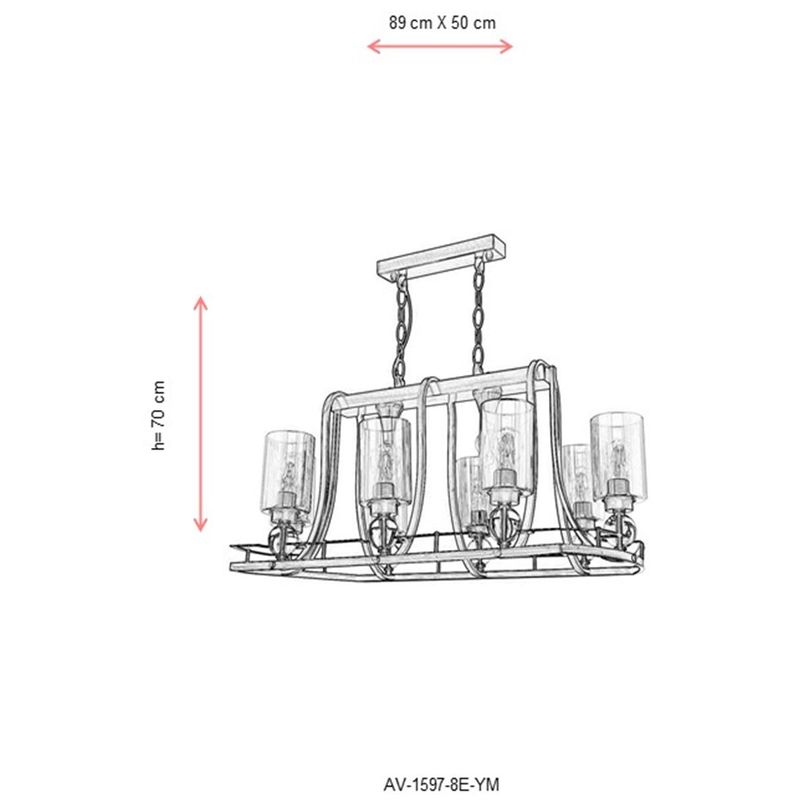 Casa si Gradina - Corpuri si surse de iluminat - Lustre si pendule - Lustră suspendată Opviq din metal, 683AVN1117 - Infinity.ro