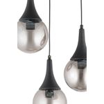 Casa si Gradina - Corpuri si surse de iluminat - Lustre si pendule - Lustră suspendată Opviq din plastic și sticlă, negru, 3xE27, Ø12 x 12 cm, 433NUV1104 - Infinity.ro