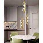 Casa si Gradina - Corpuri si surse de iluminat - Lustre si pendule - Lustră pendul reglabilă Opviq din metal, galben, 120 cm, 701CHD1707 - Infinity.ro