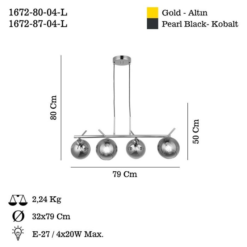 Casa si Gradina - Corpuri si surse de iluminat - Lustre si pendule - Lustră suspendată Opviq din metal, 341LCA1247 - Infinity.ro