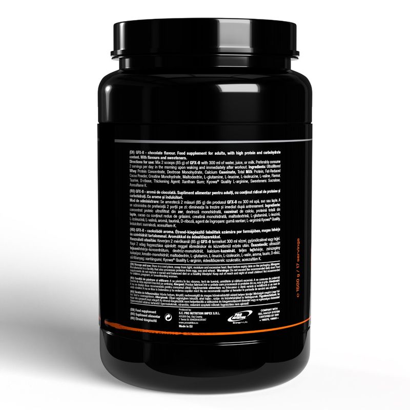 Ingrijire personala si Cosmetice - Sanatate si wellness - Nutritie sportiva - Proteine - Mix proteic pentru creștere rapidă, GFX-8, 1500g, Ciocolată - Infinity.ro
