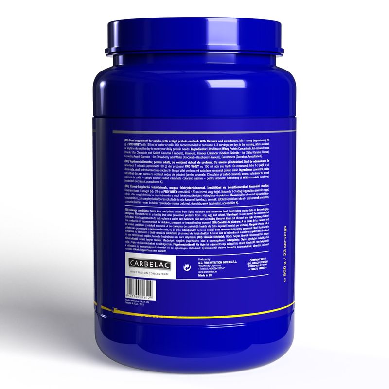 Ingrijire personala si Cosmetice - Sanatate si wellness - Nutritie sportiva - Proteine - Concentrat proteic din zer, Pro Whey, 900g, Vanilie - Infinity.ro