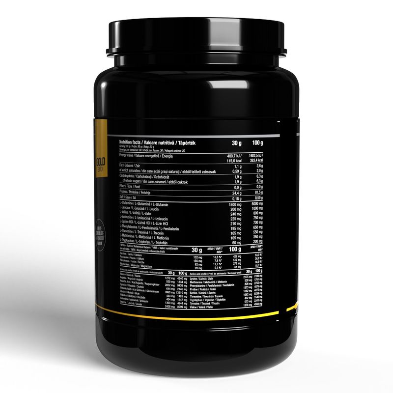 Ingrijire personala si Cosmetice - Sanatate si wellness - Nutritie sportiva - Proteine - Concentrat, izolat, hidrolizat 82% proteine, Iso Whey Gold, 900g, White Chocolate Strawberry - Infinity.ro