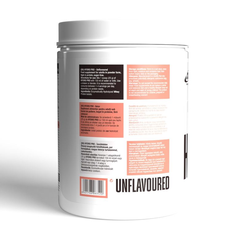 Ingrijire personala si Cosmetice - Sanatate si wellness - Nutritie sportiva - Proteine - Hidrolizat proteic, Hydro Pro, Natur, 450g - Infinity.ro