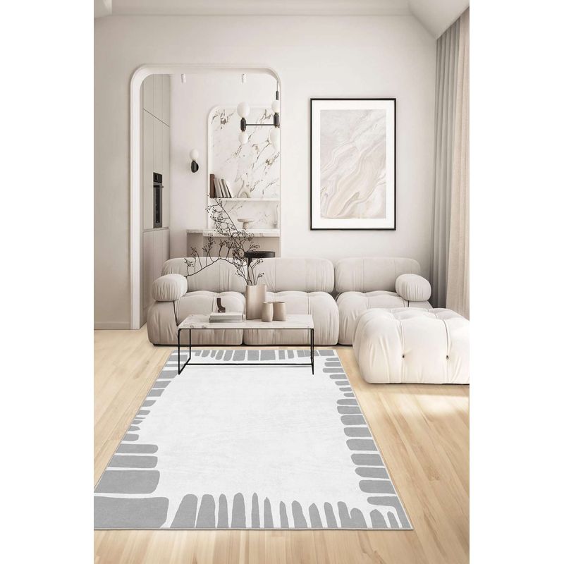 Casa si Gradina - Textile si covoare - Covoare - Covoare casa - Covor Conceptum Hypnose, 100% poliester, 100 x 150 cm, 650 gr/m², gri, 485HFT3264 - Infinity.ro