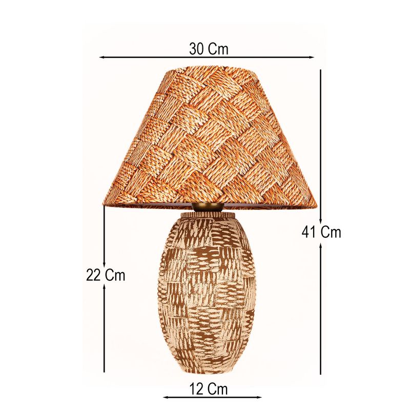 Casa si Gradina - Corpuri si surse de iluminat - Veioze si lampi - Veioze - Veioză Opviq, ceramică, 41 cm, multicolor, 687HMY2485 - Infinity.ro