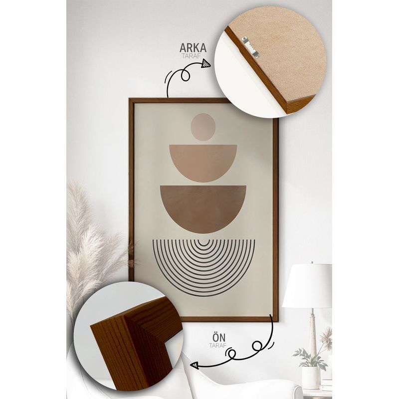 Casa si Gradina - Decoratiuni - Tablouri - Set tablouri cu ramă (3 bucăți) Wallxpert, MDF, 33 x 48 cm, multicolor, 786DKT1912 - Infinity.ro