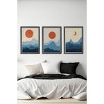 Casa si Gradina - Decoratiuni - Tablouri - Set tablouri cu ramă (3 bucăți) Wallxpert, MDF, 34 x 49 x 1.5 cm, multicolor, 786DKT1540 - Infinity.ro