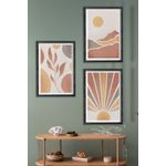 Casa si Gradina - Decoratiuni - Tablouri - Set tablouri cu ramă (3 bucăți) Wallxpert, MDF, 34 x 49 x 1.5 cm, multicolor, 786DKT1537 - Infinity.ro
