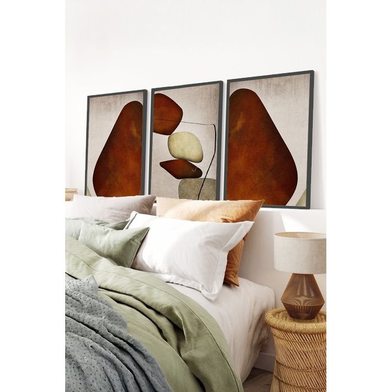 Casa si Gradina - Decoratiuni - Tablouri - Set tablouri MDF cu ramă (3 bucăți) Wallxpert, MDF, 20 x 30 cm, multicolor, 693BSE2113 - Infinity.ro