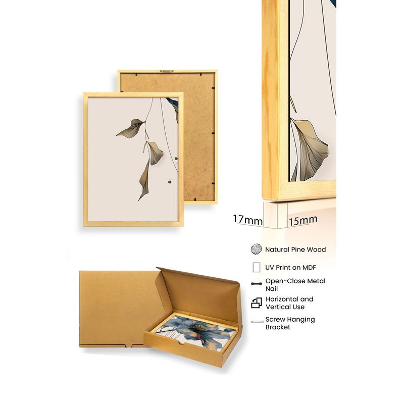 Casa si Gradina - Decoratiuni - Tablouri - Set tablouri MDF cu ramă (3 bucăți) Wallxpert, MDF, 20 x 30 cm, multicolor, 693BSE2125 - Infinity.ro