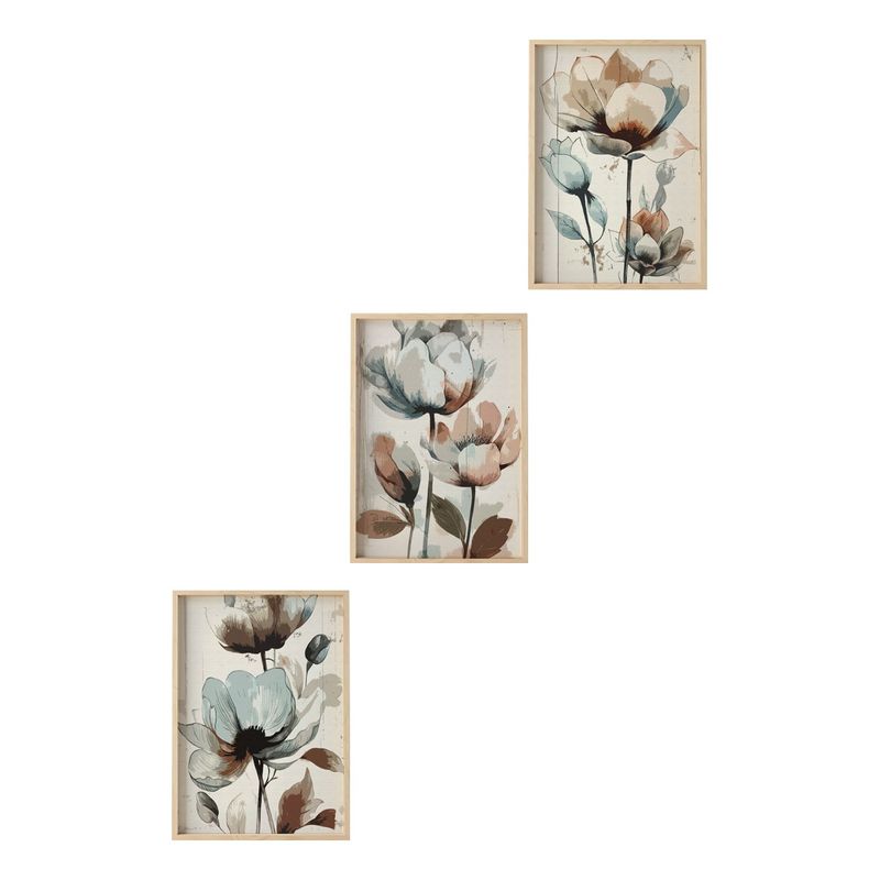 Casa si Gradina - Decoratiuni - Tablouri - Set tablouri MDF cu ramă (3 bucăți) Wallxpert, MDF, 20 x 30 cm, multicolor, 693BSE2181 - Infinity.ro