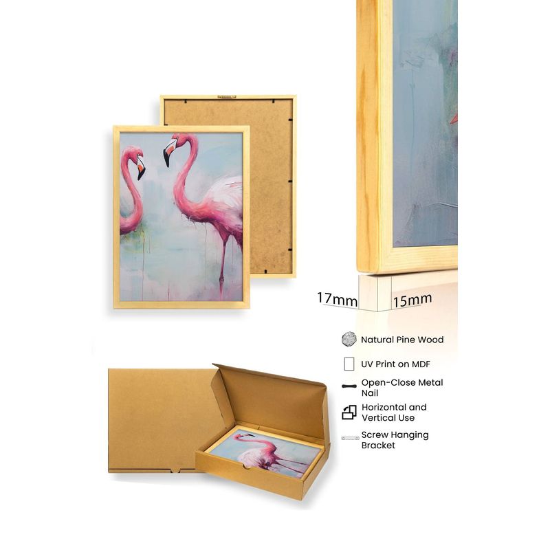 Casa si Gradina - Decoratiuni - Tablouri - Set tablouri MDF cu ramă (3 bucăți) Wallxpert, MDF, 20 x 30 cm, multicolor, 693BSE2157 - Infinity.ro