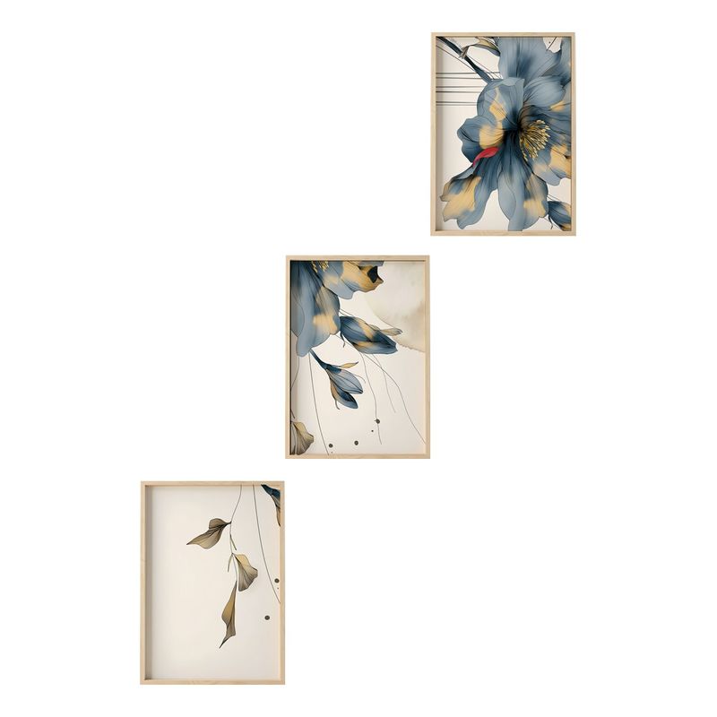 Casa si Gradina - Decoratiuni - Tablouri - Set tablouri MDF cu ramă (3 bucăți) Wallxpert, MDF, 20 x 30 cm, multicolor, 693BSE2125 - Infinity.ro
