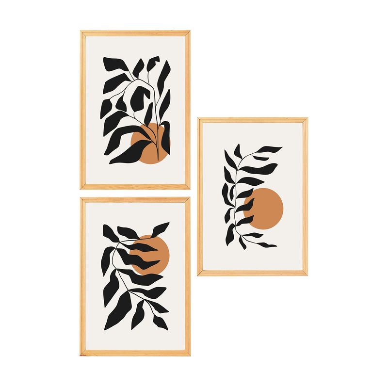 Casa si Gradina - Decoratiuni - Tablouri - Set tablouri MDF cu ramă (3 bucăți) Wallxpert, MDF, 50 x 70 cm, multicolor, 902LMN1504 - Infinity.ro