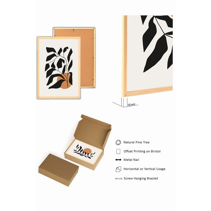 Casa si Gradina - Decoratiuni - Tablouri - Set tablouri MDF cu ramă (3 bucăți) Wallxpert, MDF, 50 x 70 cm, multicolor, 902LMN1504 - Infinity.ro